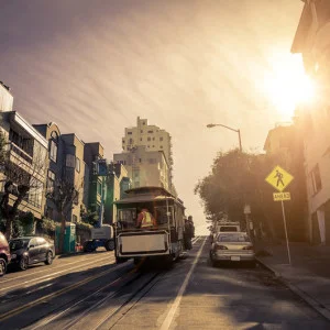 Historická lanová tramvaj v San Franciscu